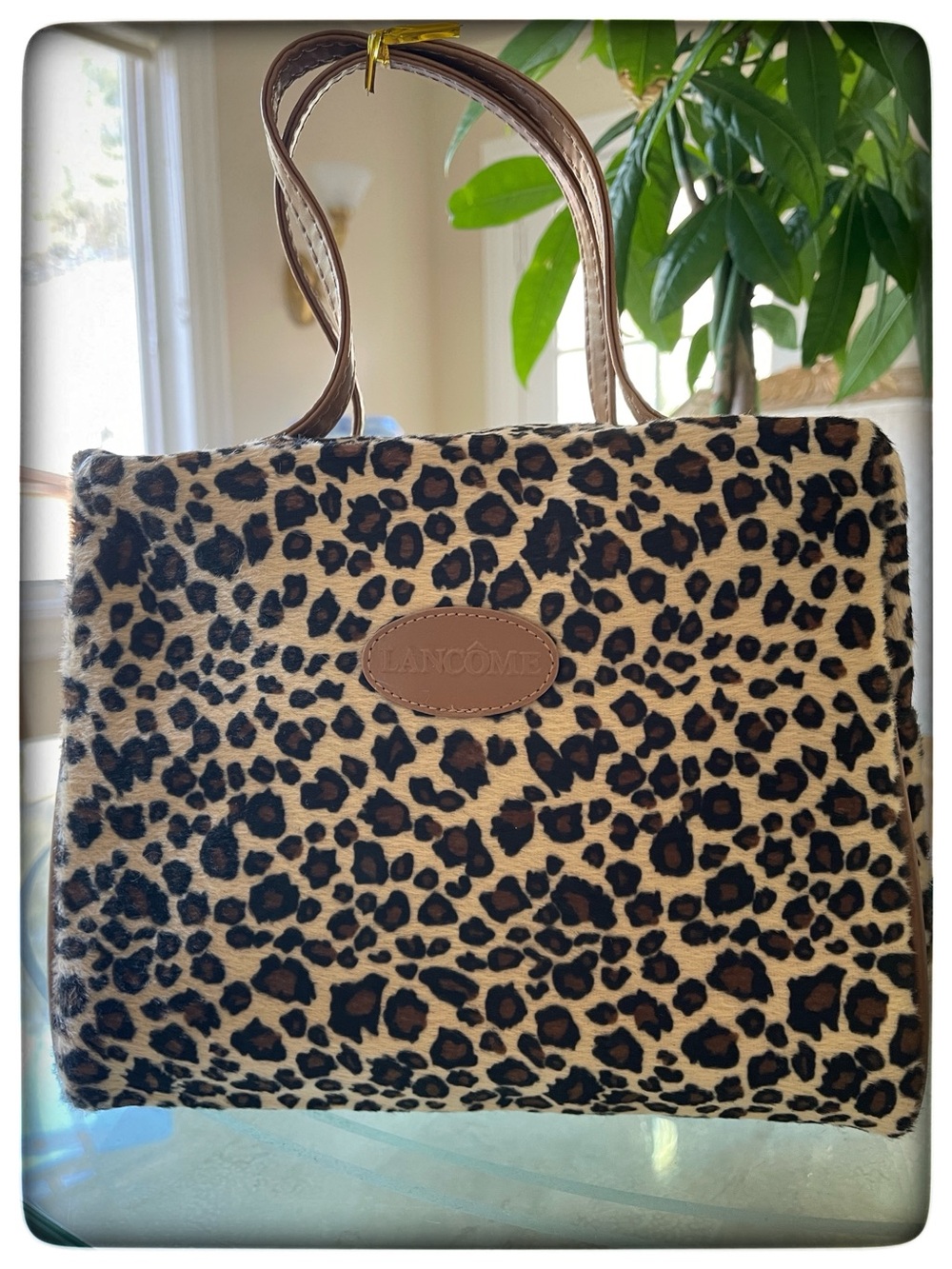 FREE GIFT with 1st purchase of $50 or more——-Leopard Print Faux Fur Cosmetic Bag